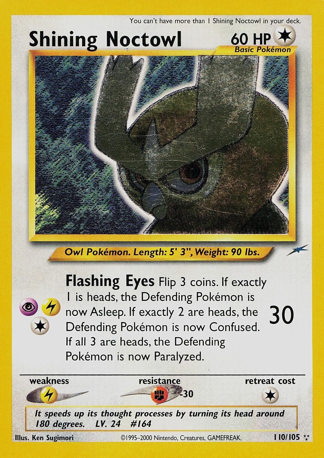 Shining Noctowl 110 - Unlimited Holofoil Neo Destiny - Secret Rare