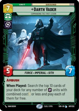 Darth Vader - Commanding the First Legion (087/252) - Spark of Rebellion