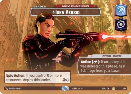Iden Versio - Inferno Squad Commander (Showcase) (254) - Spark of Rebellion Foil
