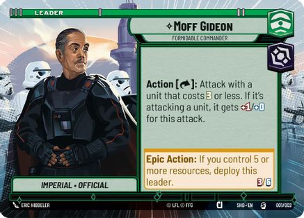 Moff Gideon - Formidable Commander (Hyperspace) (001/002) - Prerelease Promos