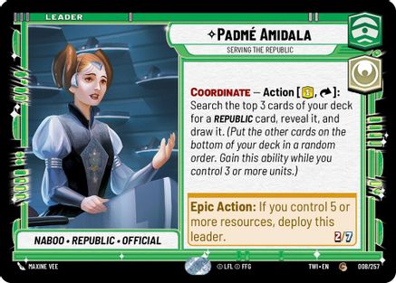 Padmé Amidala - Serving the Republic (008/257) - Twilight of the Republic
