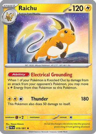 Raichu (Paldean Fates) 019/091 Deck Exclusives - Rare