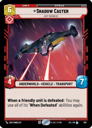 Shadow Caster - Just Business (Foil) (667) - Jump to Lightspeed Foil