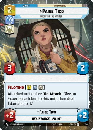 Paige Tico - Dropping the Hammer (Hyperspace Foil) (780) - Jump to Lightspeed Foil