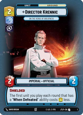 Director Krennic - On the Verge of Greatness (1) - Jump to Lightspeed Weekly Play Promos