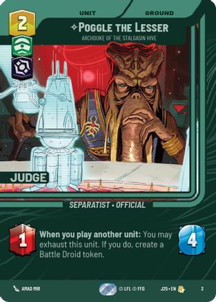 Poggle the Lesser - Archduke of the Stalgasin Hive (3) - Judge Promos Foil