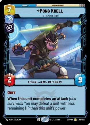 Pong Krell - It's Treason, Then (038/264) - Legends of the Force