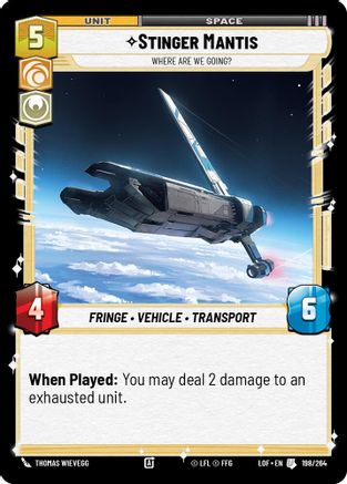 Stinger Mantis - Where Are We Going? (198/264) - Legends of the Force