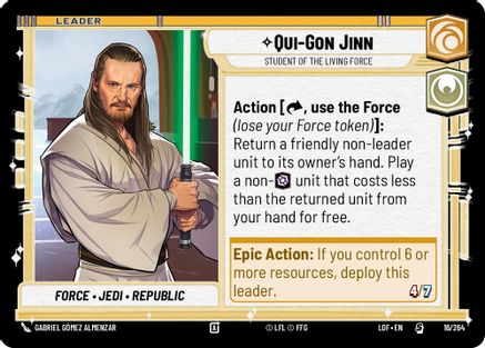 Qui-Gon Jinn - Student of the Living Force (016/264) - Legends of the Force