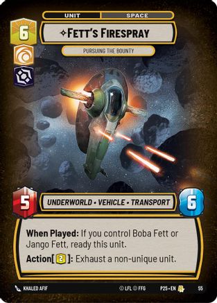 Fett's Firespray - Pursuing the Bounty (55) - Organized Play Promos Foil