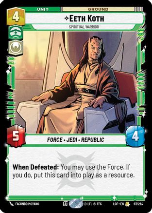 Eeth Koth - Spiritual Warrior (097/264) - Legends of the Force