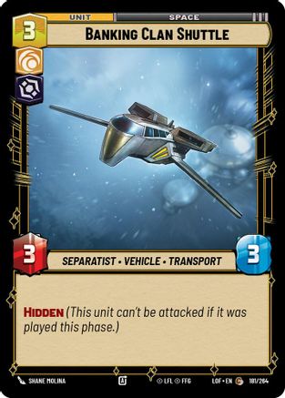 Banking Clan Shuttle (181/264) - Legends of the Force