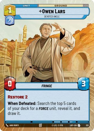 Owen Lars - Devoted Uncle (Hyperspace) (321) - Legends of the Force