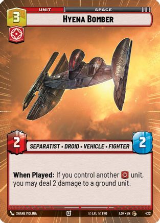 Hyena Bomber (Hyperspace) (422) - Legends of the Force