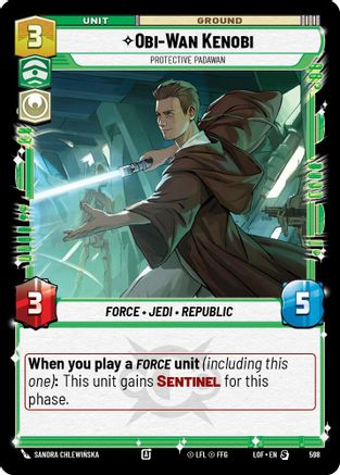 Obi-Wan Kenobi - Protective Padawan (Foil) (598) - Legends of the Force Foil