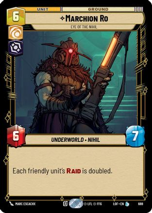 Marchion Ro - Eye of the Nihil (Foil) (688) - Legends of the Force Foil