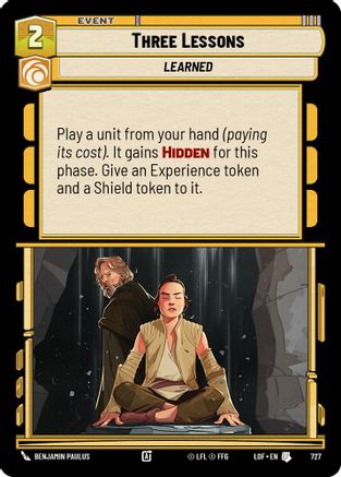 Three Lessons (Foil) (727) - Legends of the Force Foil