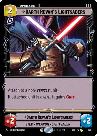 Darth Revan's Lightsabers (Foil) (740) - Legends of the Force Foil