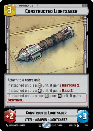 Constructed Lightsaber (Foil) (763) - Legends of the Force Foil