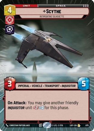 Scythe - Intimidating Silhouette (Hyperspace Foil) (875) - Legends of the Force Foil