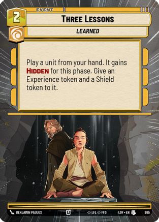 Three Lessons (Hyperspace Foil) (965) - Legends of the Force Foil