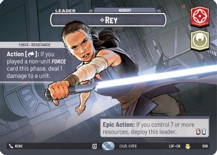 Rey - Nobody (Showcase) (1016) - Legends of the Force Foil