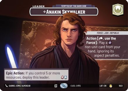 Anakin Skywalker - Tempted by the Dark Side (Showcase) (1022) - Legends of the Force Foil