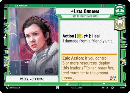 Leia Organa - Get To Your Transports! (1/104) - Intro Battle Hoth