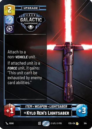 Kylo Ren's Lightsaber (104) - Organized Play Promos Foil