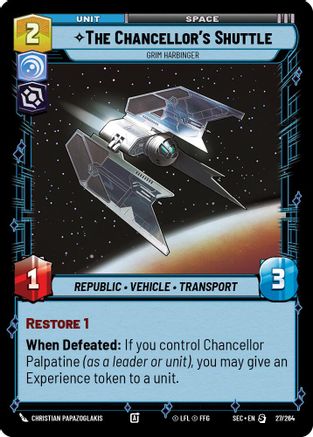 The Chancellor's Shuttle - Grim Harbinger (27/264) - Secrets of Power