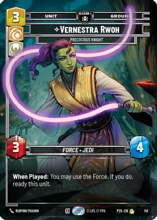 Vernestra Rwoh - Precocious Knight (141) (141) - Sector and Regional Promos Season 1 Foil