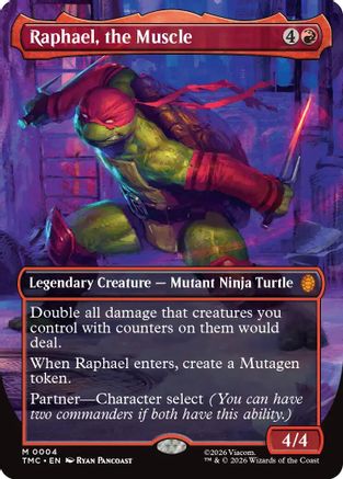 Raphael, the Muscle (0004) (Borderless) (TMC-004) - Teenage Mutant Ninja Turtles Foil