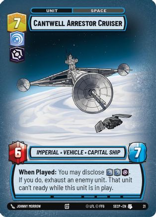 Cantwell Arrestor Cruiser (Foil) - Secrets of Power Weekly Play Promos