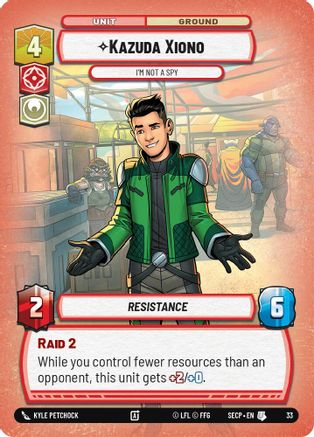 Kazuda Xiono - I'm Not A Spy (Foil) - Secrets of Power Weekly Play Promos