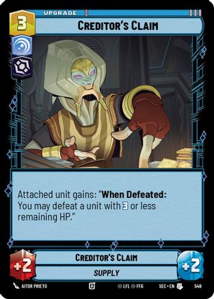 Creditor's Claim (Foil) (549) - Secrets of Power Foil