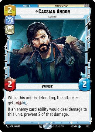 Cassian Andor - Lay Low (Foil) (552) - Secrets of Power Foil