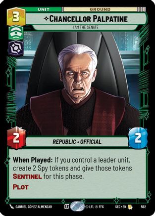 Chancellor Palpatine - I Am the Senate (Foil) (592) - Secrets of Power Foil