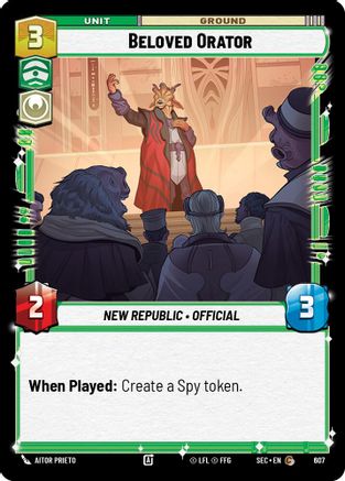 Beloved Orator (Foil) (607) - Secrets of Power Foil