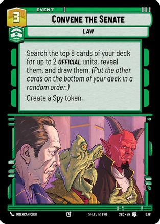 Convene the Senate (Foil) (638) - Secrets of Power Foil