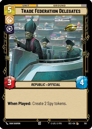 Trade Federation Delegates (Foil) (701) - Secrets of Power Foil