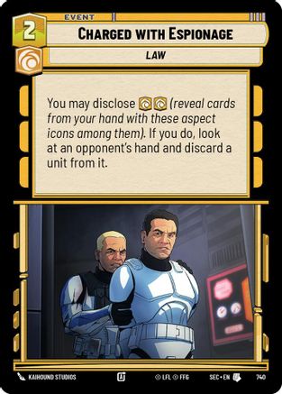 Charged with Espionage (Foil) (740) - Secrets of Power Foil