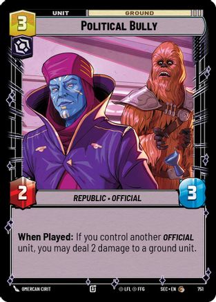 Political Bully (Foil) (751) - Secrets of Power Foil