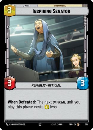 Inspiring Senator (Foil) (771) - Secrets of Power Foil