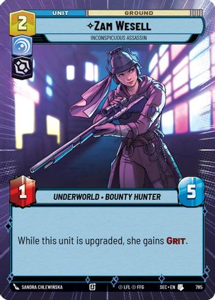 Zam Wesell - Inconspicuous Assassin (Hyperspace Foil) (785) - Secrets of Power Foil