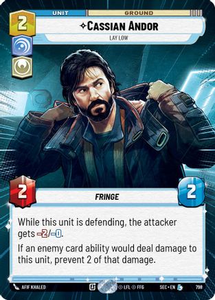 Cassian Andor - Lay Low (Hyperspace Foil) (798) - Secrets of Power Foil