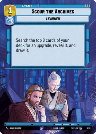 Scour the Archives (Hyperspace Foil) (828) - Secrets of Power Foil