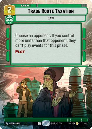 Trade Route Taxation (Hyperspace Foil) (882) - Secrets of Power Foil