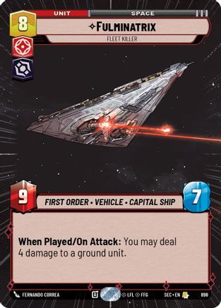 Fulminatrix - Fleet Killer (Hyperspace Foil) (898) - Secrets of Power Foil
