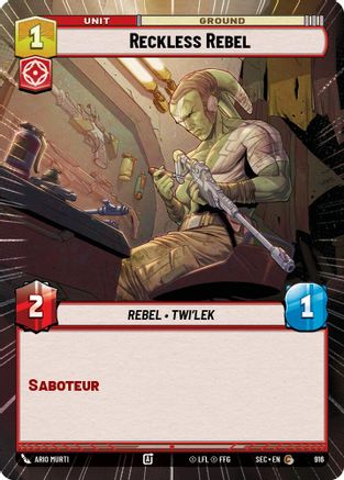 Reckless Rebel (Hyperspace Foil) (916) - Secrets of Power Foil
