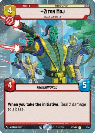 Ziton Moj - Black Sun Bully (Hyperspace Foil) (924) - Secrets of Power Foil